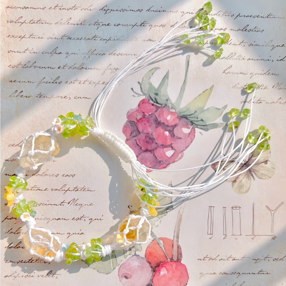 HANDMADE Macrame Crystal Bracelet